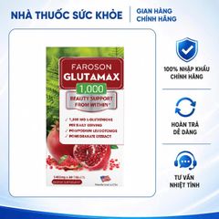 Viên uống trắng da Faroson Glutamax 1000mg của Mỹ - Hỗ trợ làm sáng da, xóa vết thâm nám, bảo vệ da khỏi tia UV