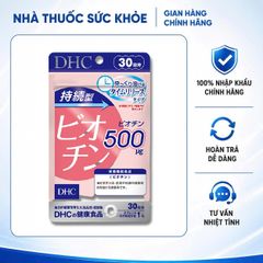 Viên uống biotin DHC 500mcg hỗ trợ mọc tóc, ngừa rụng tóc, làm đẹp da - Sản phẩm bổ sung sức khỏe tóc và da 30 ngày