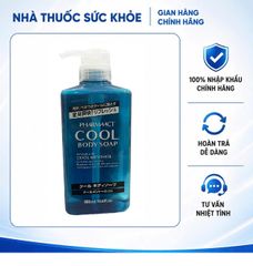 Sữa Tắm Cho Nam Pharmaact Cool Hương Bạc Hà Mát Lạnh - Chai 550ml Làm Sạch Da, Đem Lại Cảm Giác Thoải Mái, Sang Trọng Nhật Bản