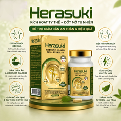 (Hàng Nhập Khẩu) Viên Uống Giảm Cân Herasuki Nhật Bản 45 Viên - Hỗ Trợ Kiểm Soát Cân Nặng, Giảm Hấp Thu Chất Béo