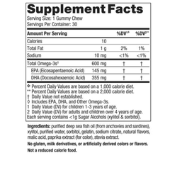 (Hàng Nhập Khẩu) Kẹo Dẻo DHA Nordic Naturals Cho Bé 30 Viên - Hỗ Trợ Não Bộ, Thị Lực Và Miễn Dịch Cho Trẻ