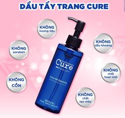 Cure Extra Oil Cleansing - Dầu Tẩy Trang Nhật Bản 200ml, Chiết Xuất Tự Nhiên, Làm Sạch Dịu Nhẹ, Giữ Ẩm Da, Không Gây Khô Da