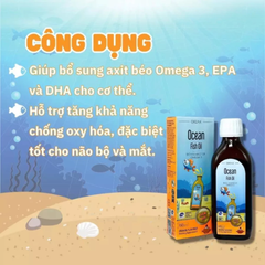 (Hàng Nhập Khẩu) Dầu Cá Omega 3 ORZAX Ocean Fish Oil Cho Bé 150ml - Bổ Sung DHA EPA, Hỗ Trợ Phát Triển Não Bộ & Thị Lực