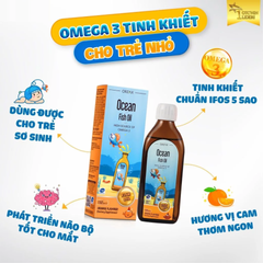(Hàng Nhập Khẩu) Dầu Cá Omega 3 ORZAX Ocean Fish Oil Cho Bé 150ml - Bổ Sung DHA EPA, Hỗ Trợ Phát Triển Não Bộ & Thị Lực