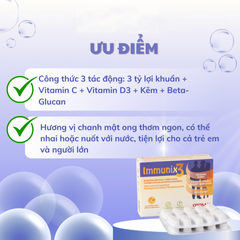 (Hàng Nhập Khẩu) Viên Nhai Otosan Immunix 3 20 Viên - Hỗ Trợ Đề Kháng Cho Trẻ Em & Người Lớn, Hương Cam Mật Ong Dễ Dùng