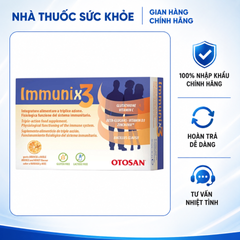 (Hàng Nhập Khẩu) Viên Nhai Otosan Immunix 3 20 Viên - Hỗ Trợ Đề Kháng Cho Trẻ Em & Người Lớn, Hương Cam Mật Ong Dễ Dùng