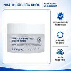 (Hàng nhập khẩu) Kem dưỡng trắng da Sur.Medic Super Glutathione 1000TM Enriched Cream
