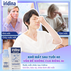 (Hàng nhập khẩu) Nước Mắt Nhân Tạo IRIDINA Hydra-Repair Lọ 10ml - Hỗ Trợ Dưỡng Ẩm, Phục Hồi Và Làm Dịu Mắt Khô, Kích Ứng