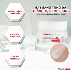 Kem Dưỡng Trắng Da 7 Day Whitening Glutathione 700 V-Cream - Chuyên Sáng Da, Mờ Thâm, Dưỡng Ẩm, Phục Hồi Da Khỏe Mạnh 50ml