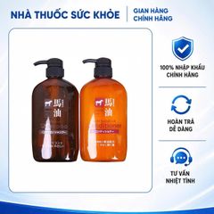 Bộ Dầu Gội Xả Mỡ Ngựa Horse Oil Nhật Bản 600ml - Dưỡng Tóc Khỏe, Bóng Mượt, Hỗ Trợ Giảm Khô Xơ Và Gàu