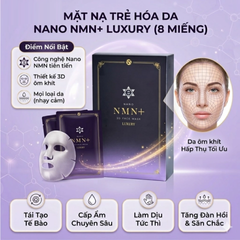 (Hàng nhập khẩu) Mặt Nạ Nichiei Bussan Nano 3D Face Mask Luxury - Dưỡng Ẩm Sâu, Hỗ Trợ Trẻ Hóa Da & Phục Hồi Da, Hộp 8 Miếng