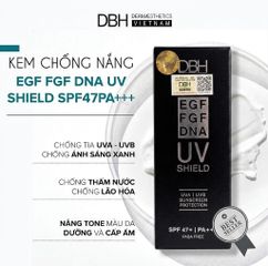 (Hàng nhập khẩu) Kem Chống Nắng DBH UV Shield EGF FGF DNA SPF47 - Bảo Vệ Da Khỏi Tia UVA/UVB, Cấp Ẩm, Dưỡng Da Khỏe Mạnh, 60ml