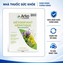 Nước Uống Thải Độc Gan Arkopharma Détoxifiant Hépatique Pháp - Hỗ Trợ Cải Thiện Chức Năng Gan, Dạng Ống Tiện Lợi 20 Ống