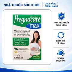 [Nhập khẩu] Vitamin Bầu Pregnacare Max 84 Viên - Hỗ Trợ Sức Khỏe Cho Mẹ Và Thai Nhi, Chứa DHA, Axit Folic, Canxi Chính Hãng Vitabiotics từ Anh