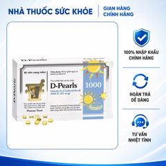 (Hàng nhập khẩu) Viên Uống Bổ Sung Vitamin D3 Pharma Nord D-Pearls 1000IU 80 Viên - Hỗ Trợ Xương, Răng, Cơ Bắp Và Miễn Dịch