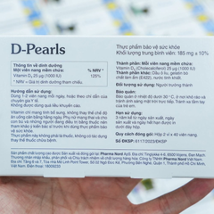(Hàng nhập khẩu) Viên Uống Bổ Sung Vitamin D3 Pharma Nord D-Pearls 1000IU 80 Viên - Hỗ Trợ Xương, Răng, Cơ Bắp Và Miễn Dịch