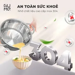 (Hàng nhập khẩu) Bộ nồi inox 304 cao cấp 3 món Gume Classic GM-3566