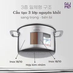 (Hàng nhập khẩu) Nồi inox nguyên khối Gume Namsan GMP-3018 size 18
