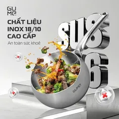 (Hàng nhập khẩu) Quánh Inox 18/10 Gume Trimax GM-W1514