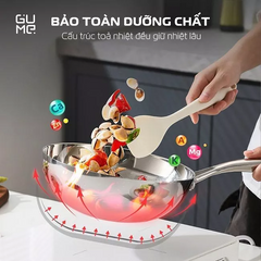 (Hàng nhập khẩu) Chảo Nguyên Khối Sâu Lòng Inox 18/10 Gume Trimax GM-W1520 Size 20