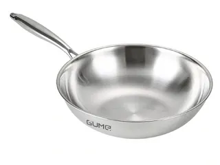 (Hàng nhập khẩu) Chảo sâu lòng inox 5 lớp liền khối 28cm Gume GMW-1558