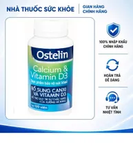 (Hàng nhập khẩu) Viên uống Ostelin Calcium & Vitamin D3 Sanofi hỗ trợ bổ sung Canxi - Hộp 130 viên