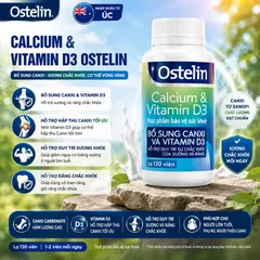 (Hàng nhập khẩu) Viên uống Ostelin Calcium & Vitamin D3 Sanofi hỗ trợ bổ sung Canxi - Hộp 130 viên