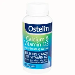 (Hàng nhập khẩu) Viên uống Ostelin Calcium & Vitamin D3 Sanofi hỗ trợ bổ sung Canxi - Hộp 130 viên