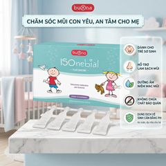 (Hầng nhập khẩu) Dung Dịch Nhỏ Mũi Buona IsoNebial Flaconcini Cho Trẻ Sơ Sinh - Hỗ Trợ Làm Sạch Mũi, Dưỡng Ẩm Niêm Mạc, Hộp 20 Tép