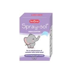 (Hàng nhập khẩu) Bộ Xịt Xông Rửa Mũi Buona Spray Sol Cho Bé - Hỗ Trợ Vệ Sinh Mũi, Thông Thoáng Đường Thở
