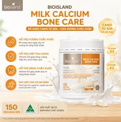 (Hàng Chính Hãng- Đủ VAT) Viên uống bổ sung Canxi Bio Island Milk Calcium Bone Care 150 viên - Hỗ trợ sức khỏe xương và răng chắc khỏe với vitamin D3, K2.