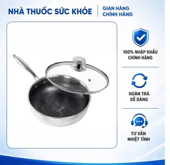 (Hàng nhập khẩu) Chảo inox chống dính Blackcube Gume GM1328N size 28cm
