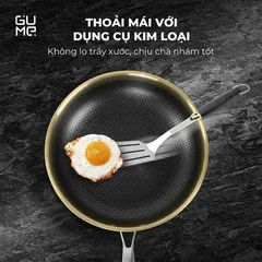 (Hàng nhập khẩu) Chảo inox chống dính Blackcube Gume GM1328N size 28cm