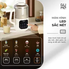 (Hàng nhập khẩu) Máy Làm Sữa Hạt Mini Gume Ultra Pro MSB03 1.2L - Đa Năng Xay Nấu Sánh Mịn Không Bã, Tự Động Vệ Sinh