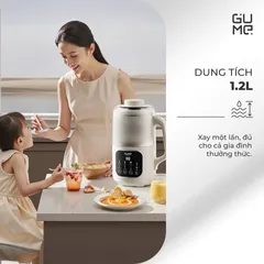 (Hàng nhập khẩu) Máy Làm Sữa Hạt Mini Gume Ultra Pro MSB03 1.2L - Đa Năng Xay Nấu Sánh Mịn Không Bã, Tự Động Vệ Sinh