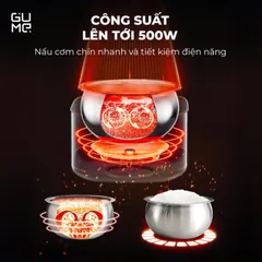 (Hàng nhập khẩu) Nồi cơm điện tách đường Gume GM-RC1430 1.2L lòng nồi inox