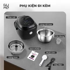 (Hàng nhập khẩu) Nồi cơm điện tách đường Gume GM-RC1430 1.2L lòng nồi inox
