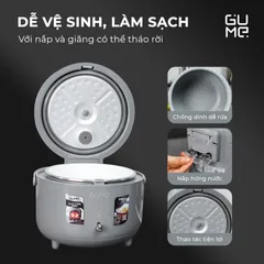 (Hàng nhập khẩu) Nồi cơm điện Gume GM-RC13 1.2L lòng nồi đá Maifanite chống dính