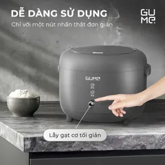 (Hàng nhập khẩu) Nồi cơm điện Gume GM-RC13 1.2L lòng nồi đá Maifanite chống dính