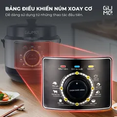 (Hàng nhập khẩu) Nồi Áp Suất Điện GUME GM-PC2838 6L Đa Năng 1000W Nấu Nhanh Tiết Kiệm Thời Gian