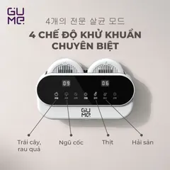 (Hàng nhập khẩu) Máy Khử Khuẩn Thực Phẩm GUME GM6996 - Công Nghệ Điện Phân Hydroxyl, Làm Sạch Rau Củ Thịt Hải Sản