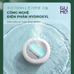 (Hàng nhập khẩu) Máy Khử Khuẩn Thực Phẩm GUME GM6996 - Công Nghệ Điện Phân Hydroxyl, Làm Sạch Rau Củ Thịt Hải Sản
