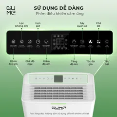 (Hàng nhập khẩu) Máy hút ẩm kèm lọc không khí GUME GM-D2 400W dung tích 6.5L
