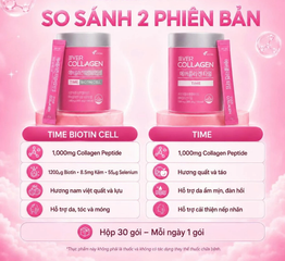 (Hàng nhập khẩu) Bột Uống Collagen Newtree Ever Collagen Time Biotin Cell - Hỗ Trợ Da Căng Mịn, Tóc Chắc Khỏe, Móng Cứng Cáp Hộp 30 Gói
