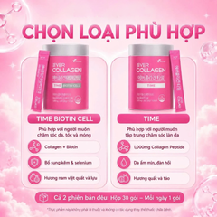 (Hàng nhập khẩu) Bột Uống Collagen Newtree Ever Collagen Time Biotin Cell - Hỗ Trợ Da Căng Mịn, Tóc Chắc Khỏe, Móng Cứng Cáp Hộp 30 Gói