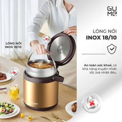 (Hàng nhập khẩu) Nồi Ủ Chân Không 8L Plus Gume GM-2088 Dung Tích 8L