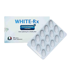 (Hàng nhập khẩu) Viên Uống WHITE-RX Glutathione 1000mg - Hỗ Trợ Sáng Da, Mờ Thâm Nám, Chống Oxy Hóa 30 Viên