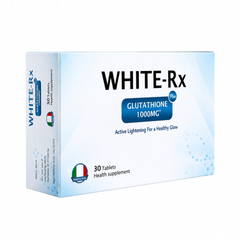 (Hàng nhập khẩu) Viên Uống WHITE-RX Glutathione 1000mg - Hỗ Trợ Sáng Da, Mờ Thâm Nám, Chống Oxy Hóa 30 Viên