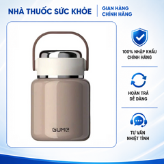 (Hàng nhập khẩu) Bình Ủ Cháo Giữ Nhiệt Inox 316 Gume GM-F188 Dung tích 800ml màu nâu