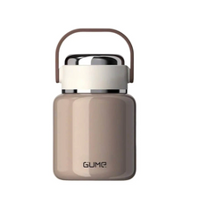 (Hàng nhập khẩu) Bình Ủ Cháo Giữ Nhiệt Inox 316 Gume GM-F188 Dung tích 800ml màu nâu